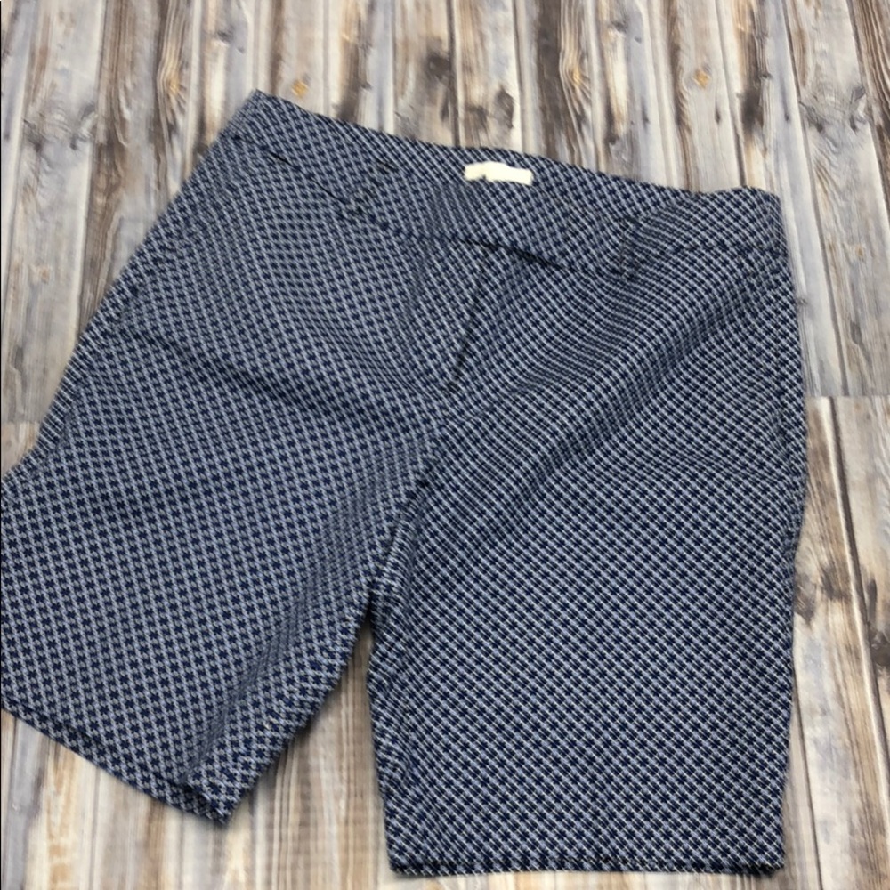 Dalia Bermuda Shorts Cotton Spandex 8 Navy Print